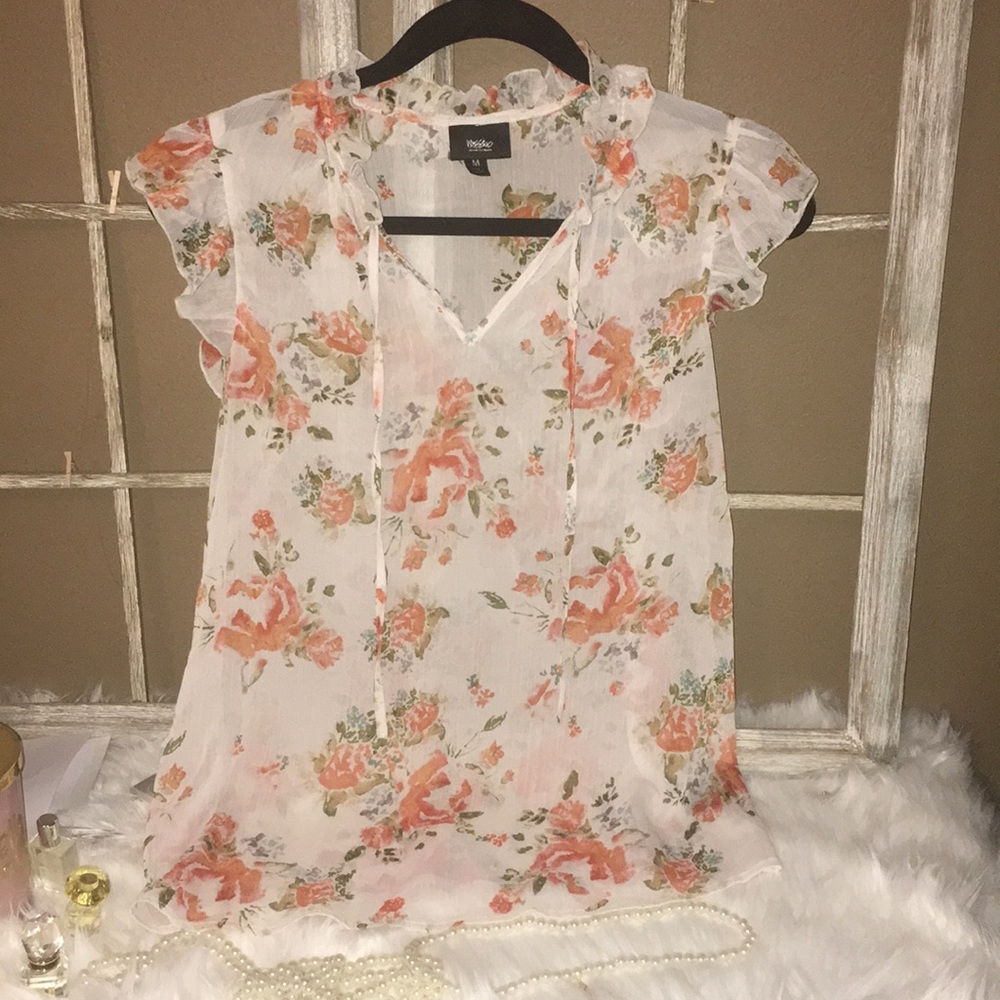 Beige floral Top